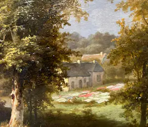 Willem Simon Petrus van der Vijver - Landschap met drogende was (Beek bij Nijmegen) kopen? Bied vanaf 400!