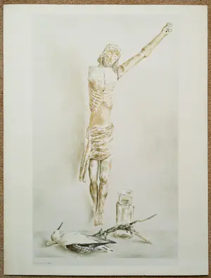 Wim Schuhmacher - Crucifix, litho - Gratis verzending binnen Nederland! kopen? Bied vanaf 50!