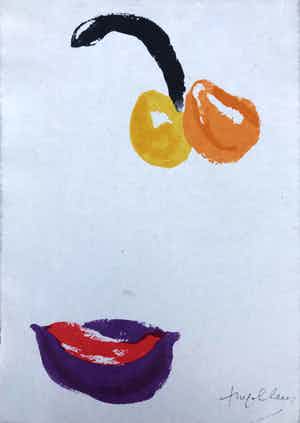 Hugo Claus - Mooie kleurenlitho/Offset - 'Van de zinnen en de vruchten' - Beperkte Oplage verkocht voor € 65!