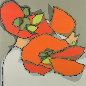 Fon Klement - Zeefdruk, Fleuraison - Ingelijst kopen? Bied vanaf 90!