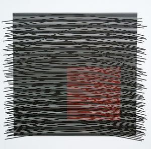 Jesus Rafael Soto - Carré virtuel rouge a droite, zeefdruk - Laatste keer! kopen? Bied vanaf 475!