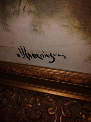 Jan van Vlaardingen - Boslandschap met een ven - olieverfschilderij kopen? Bied vanaf 20!