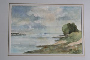 Jaap van Veen - landschap met een meertje- aquarel - gesigneerd kopen? Bied vanaf 1!