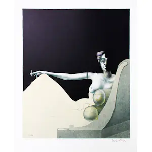 Buy Paul Wunderlich - Madame Recamier.? Bid from 120!