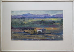 Jan Visser - gouache op papier - landschap met boerderij kopen? Bied vanaf 70!