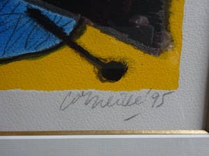 Corneille - Recontre- blauwe vogel in gesprek met grijze vogel- zeefdruk- kleurenlitho kopen? Bied vanaf 150!