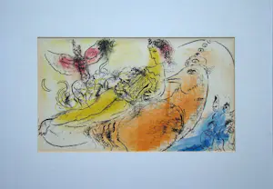 Marc Chagall - L'accordéoniste - Originele lithografie - 1957 kopen? Bied vanaf 160!