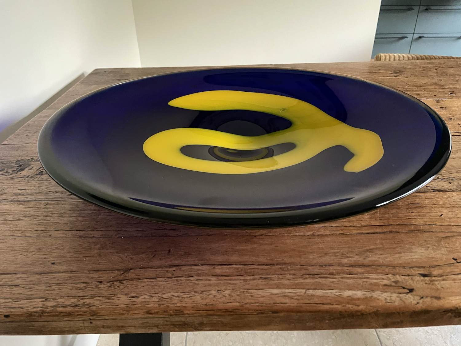 Jan Exnar - Ronde blauwe sierschotel kopen? Bied vanaf 200!