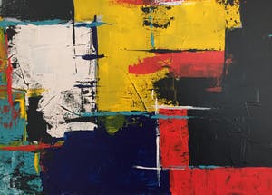 John Foppen - Red Colours Symphony .......... # K06 . XL. GROOT. kopen? Bied vanaf 195!