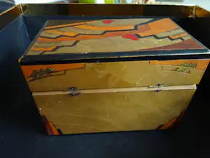 Cris Agterberg - Gebrandschilderd kaarten kistje ( batik) kopen? Bied vanaf 95!