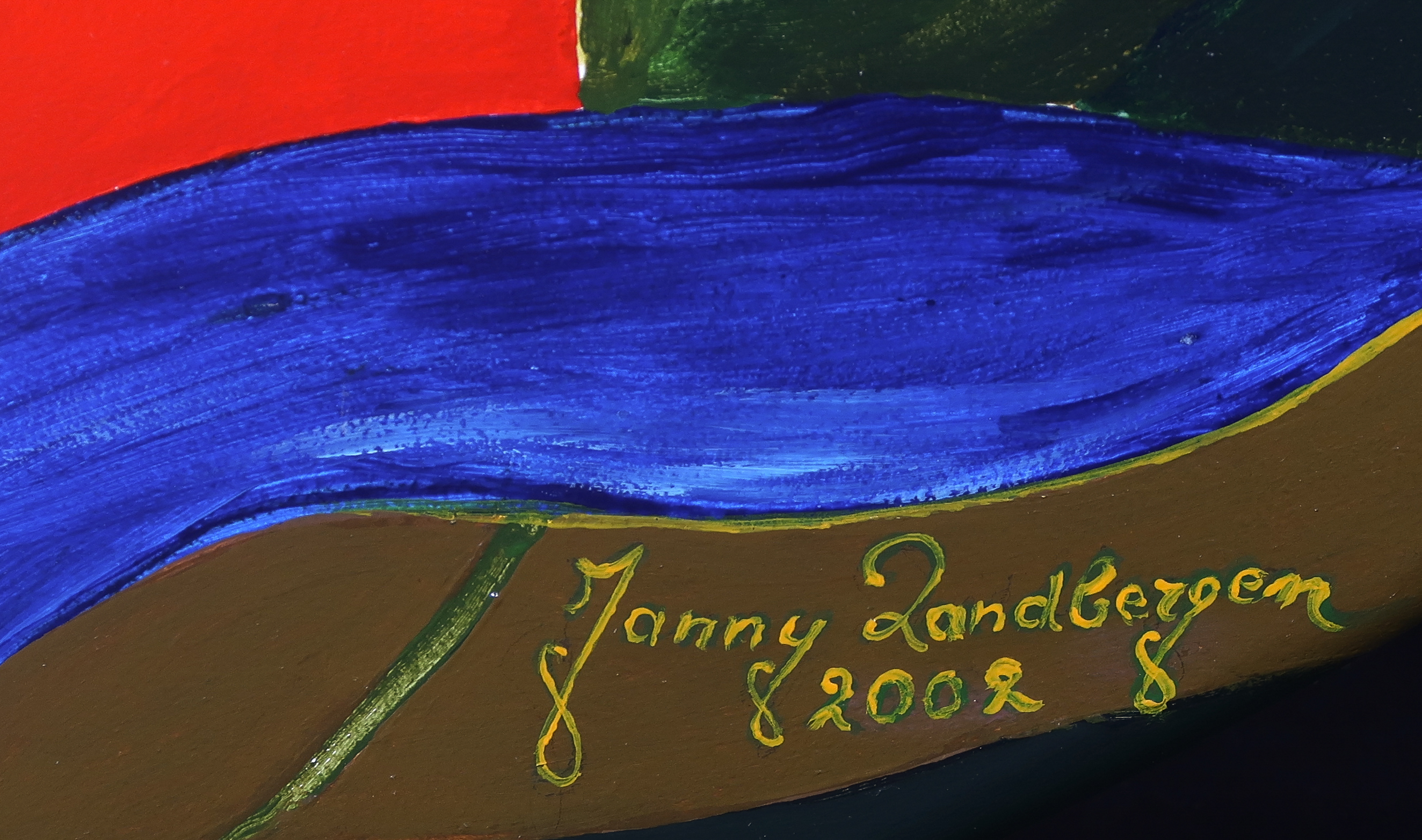 Janny Spaargaren-Zandbergen - Acryl op rond paneel, Lelies (Groot!) kopen? Bied vanaf 100!