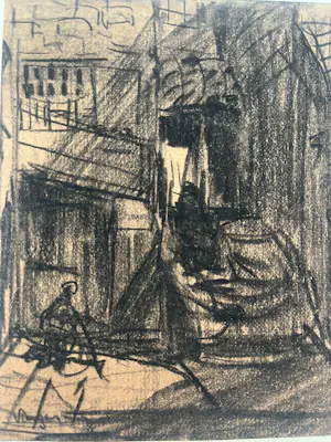 Kees van Dongen - Figuren in een Oosterse steeg kopen? Bied vanaf 650!