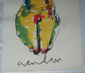 Anton Heyboer - Pastel & acryl, Moeder en kind – ca. 1985 – 70 x 50 cm kopen? Bied vanaf 1!