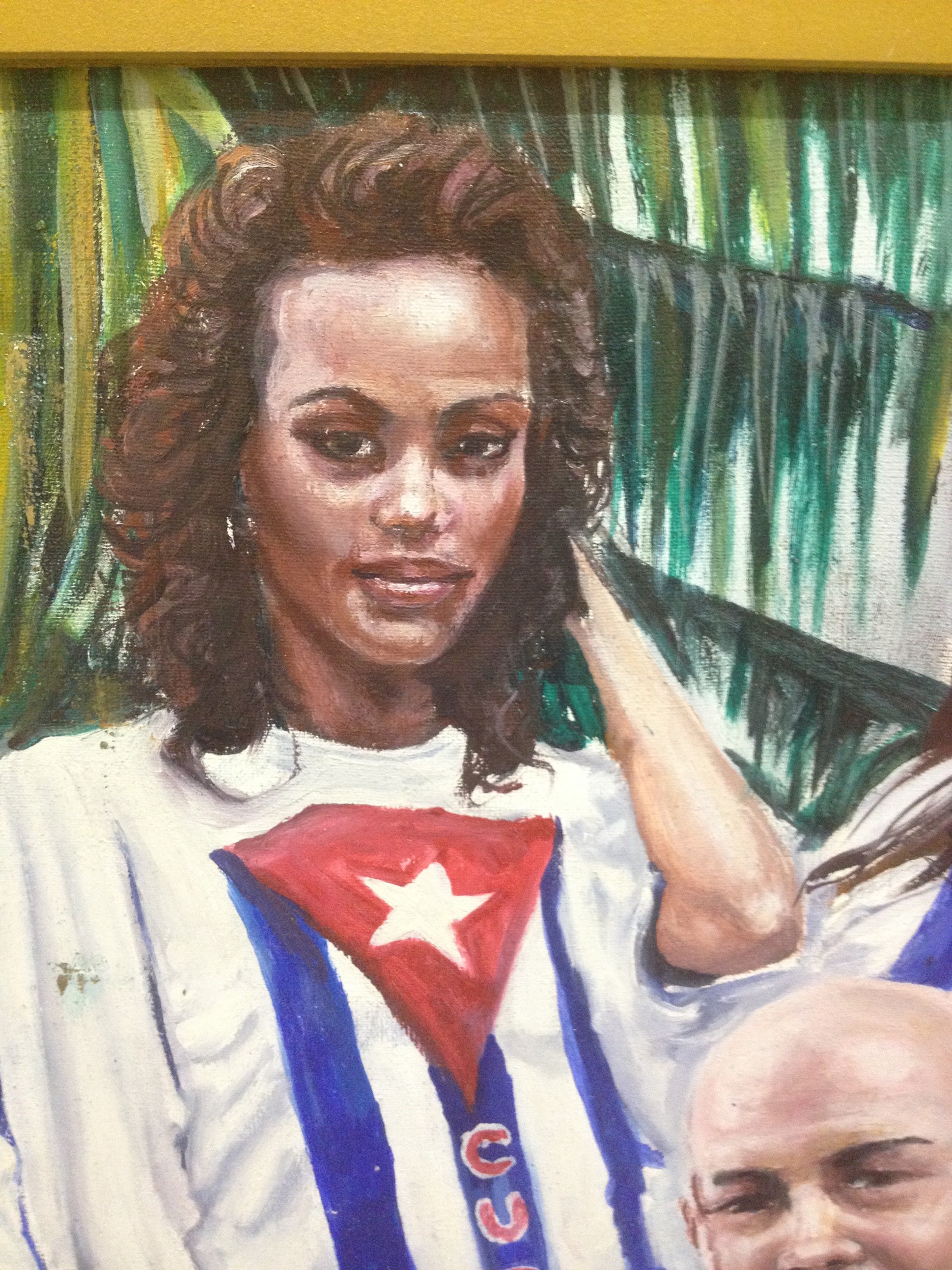 Niet of onleesbaar gesigneerd - Olieverf op doek - Groepsportret Cuba 2009 kopen? Bied vanaf 1!