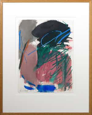 Jurjen de Haan - Gemengde techniek op papier, Zonder titel - Ingelijst verkocht voor € 60!