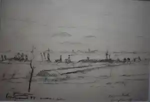 Charles J. Kemper - Verplicht werk in 1944 aan de Bovendijk Rotterdam verkocht voor € 40!