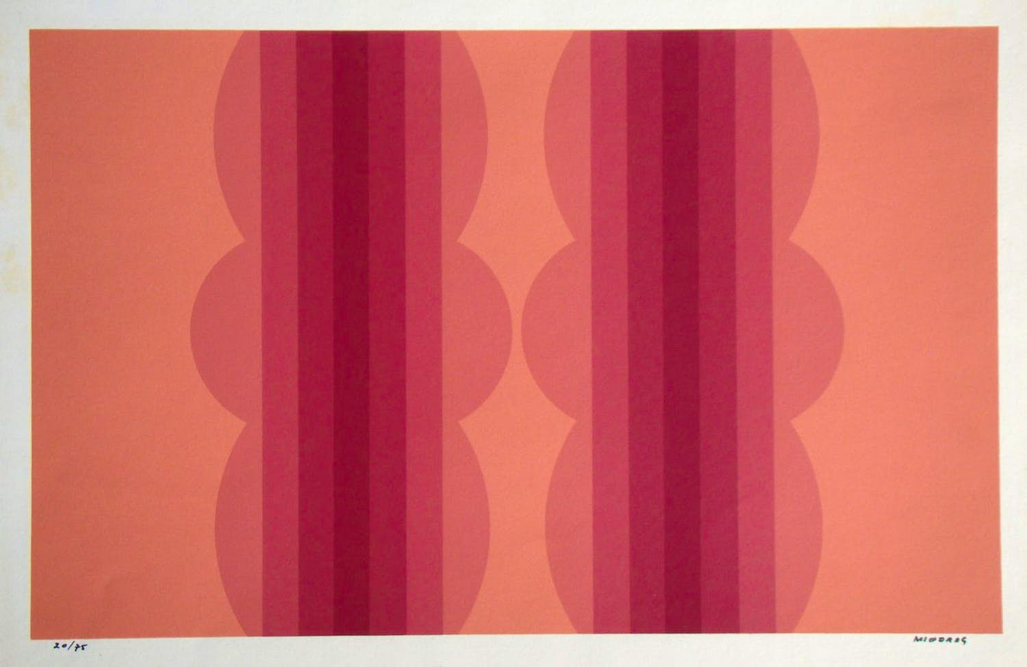 Dordevic Miodrag - Kinetische compositie - 1967 - Originele zeefdruk - Handgesigneerd en genummerd kopen? Bied vanaf 100!