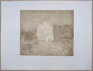 Jan Montyn - De uittocht, aquatint ets kopen? Bied vanaf 95!