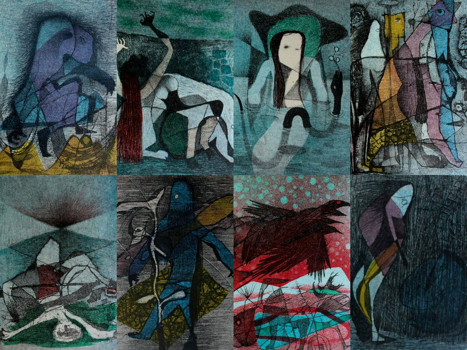 Harry van Kruiningen - Map met 8 kleuren litho's: Gilgamesj - 1955 kopen? Bied vanaf 250!