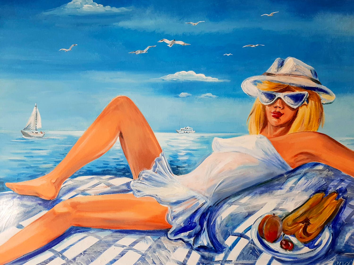 Elva Polyakova - Girl by the sea verkocht voor € 1!