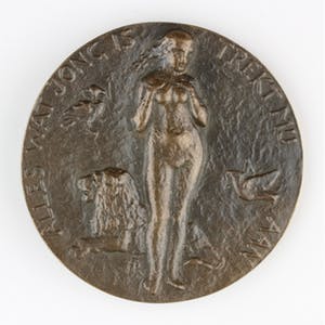 Han Radecker - Bronzen penning: John Rädecker, 1956 kopen? Bied vanaf 70!