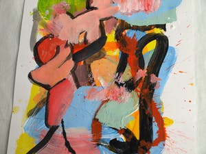 Peter Klashorst - Acrylverf op papier – Abstract 1 - 2016 kopen? Bied vanaf 35!