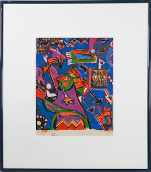 Gertie Janssen - Gouache en potlood op papier, Drieluik, I, II, III - Ingelijst kopen? Bied vanaf 100!