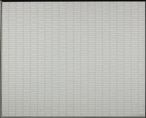 M. van Rooy - Olieverf op doek, Geometrische voorstelling in wit/lichtblauw (Groot) kopen? Bied vanaf 100!