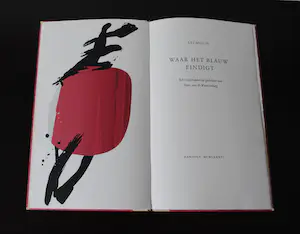 Lei Molin - Waar het blauw eindigt. Acht zeefdrukken bij gedichten van Hans vd Waarsenburg kopen? Bied vanaf 325!