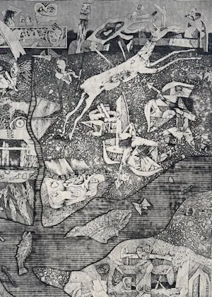 Alexander Bobkin - handgesigneerde ets | 'Siberië' (Zeer groot) kopen? Bied vanaf 150!