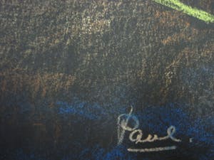 Paul Koning - Bijzonder Psychedelisch jaren 70 Pastel "Galactisch Stelsel" gesigneerd kopen? Bied vanaf 10!