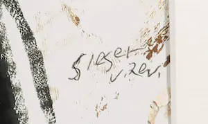 Fred Sieger - Gemengde techniek op papier, Zonder titel - Ingelijst kopen? Bied vanaf 40!