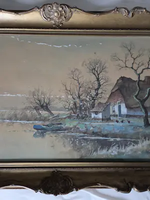 Jan van der Heijden - Plasgezicht. Boerderij. Roeiboot. kopen? Bied vanaf 69!