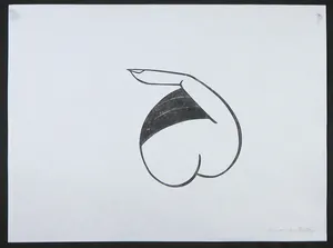 Tjeng Sit Oey - Linosnede op Japans papier, Lachende vinger kopen? Bied vanaf 40!