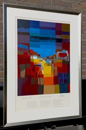 Ton Schulten - met Willem Wilmink - Opnieuw begonnen, zeefdruk (mooi ingelijst, groot) kopen? Bied vanaf 495!