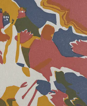 Wassily Kandinsky - Orientalisches - Original-Farbholzschnitt 1913, Werkverz. dfxRoethel 106 kaufen? Bieten Sie von 120!