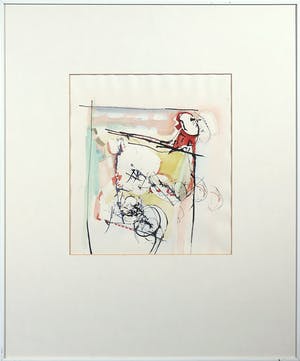 Ruud van der Beele - Aquarel en inkt op papier, Z.t. Abstract - Ingelijst kopen? Bied vanaf 1!