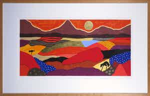 Ronald Boonacker - Zeefdruk, Tanzania l - Ingelijst (groot) verkocht voor € 80!