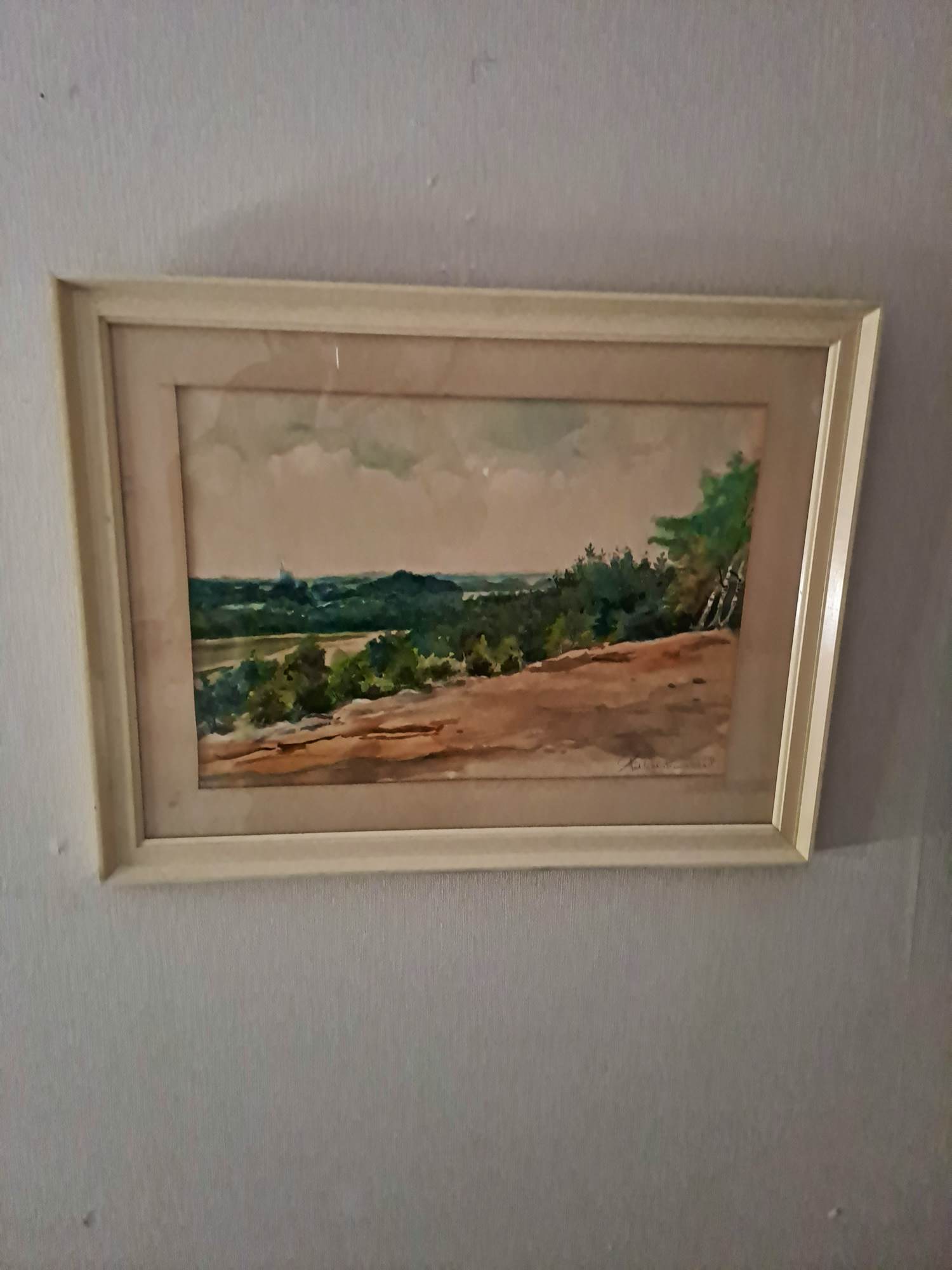 Piet te Lintum - Landschap met bomen verkocht voor € 100!