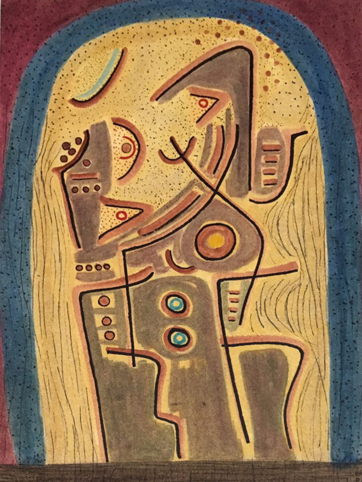 L.P. Boone - Twee figuren - gouache op papier, ingelijst kopen? Bied vanaf 40!