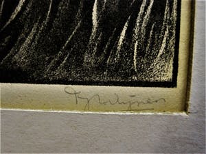 Niet of onleesbaar gesigneerd - gesigneerde omstreeks 1930 Ets "Nachtlandschap met landhuis" kopen? Bied vanaf 10!