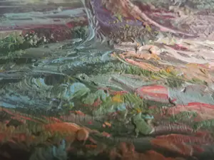 Niet of onleesbaar gesigneerd - Schitterend schilderij met bijzondere lichteffecten ingelijst kopen? Bied vanaf 1!