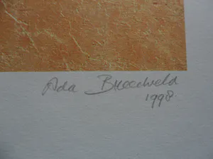 Ada Breedveld - Zeefdruk. z.t. (Dame in kimono met aap) kopen? Bied vanaf 35!