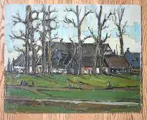 Klaas Koster - Dorpsgezicht met bomen kopen? Bied vanaf 30!