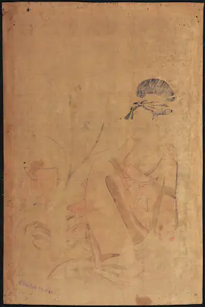 Kitagawa Utamaro - Houtdruk, Bloemschikkende courtisane kopen? Bied vanaf 100!