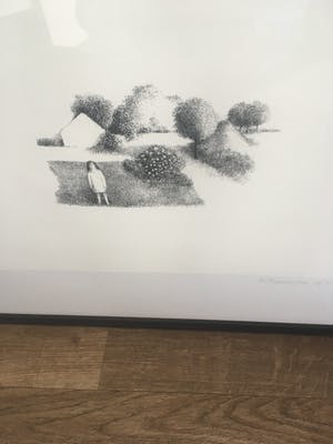 Metten Koornstra - Meisje in landschap, litho. kopen? Bied vanaf 50!
