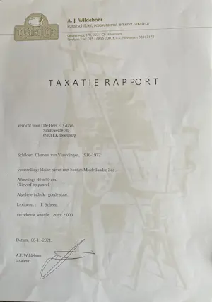 Clement van Vlaardingen - Kleine haven met bootjes middellandse zee kopen? Bied vanaf 300!