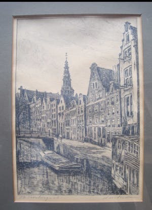 Louis Landre - Zicht op Amsterdam kopen? Bied vanaf 25!