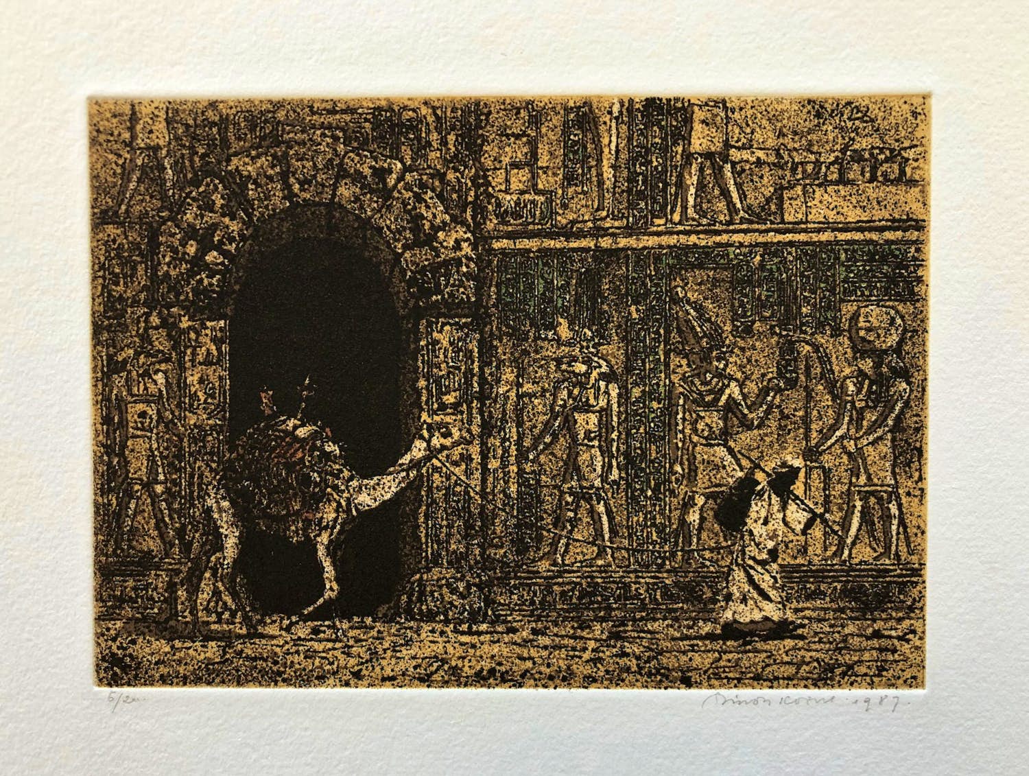 Simon Koene - Man met kameel bij Egyptische tempel verkocht voor € 35!