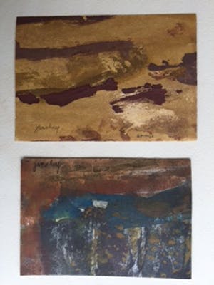 Jan van Heel - Twee geabstraheerde landschappen kopen? Bied vanaf 100!